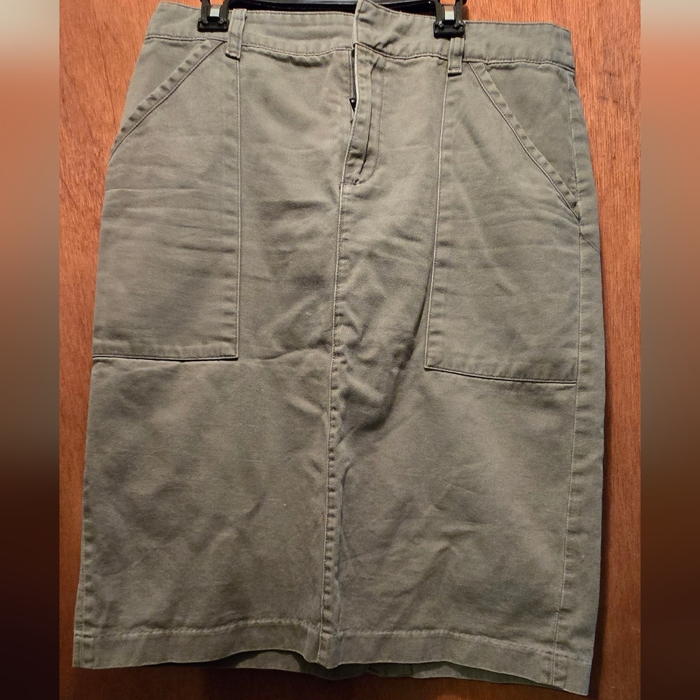Gap Khakis Olive Women's Skirt Sz6 - Picture 2 of 5